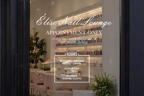 Business Hours Window Decal for Storefront | Custom Vinyl Lettering for Glass Door & Window